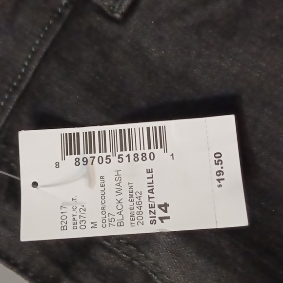 The Children's Place Super Skinny Black Wash Jeans Sz. 14 - Picture 3 of 10